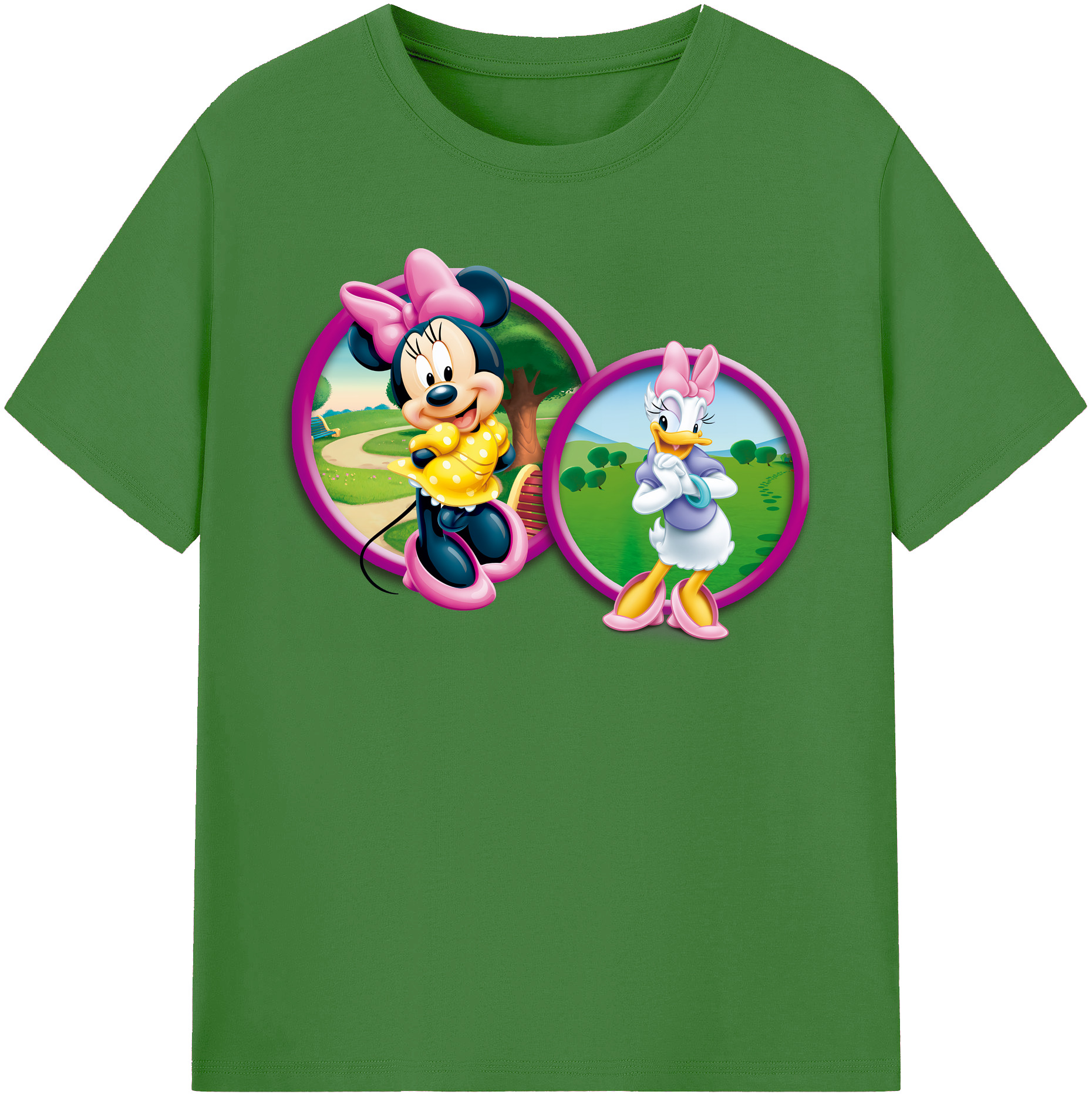 （画像用） ミッキーマウス Mickey Mouse レディースカジュアルプリントTシャツ（綿100％）